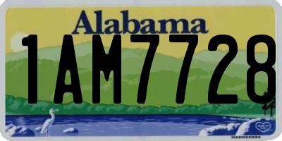AL license plate 1AM7728