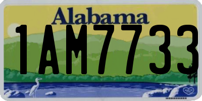 AL license plate 1AM7733
