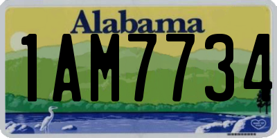AL license plate 1AM7734