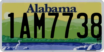 AL license plate 1AM7738
