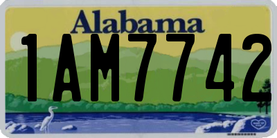 AL license plate 1AM7742
