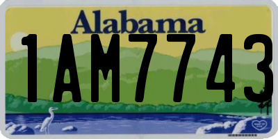 AL license plate 1AM7743