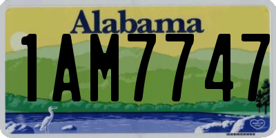 AL license plate 1AM7747