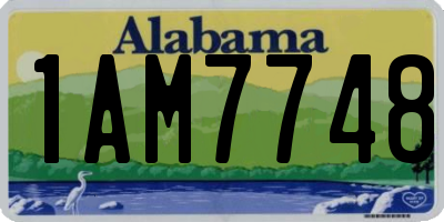 AL license plate 1AM7748