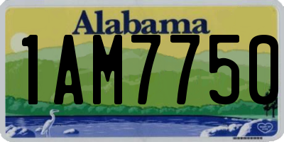 AL license plate 1AM7750