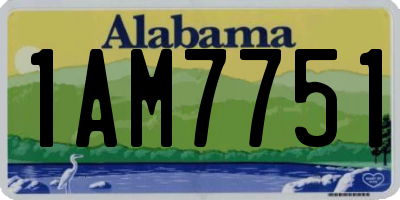 AL license plate 1AM7751