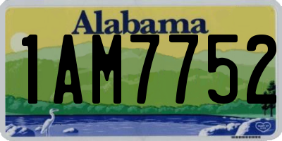 AL license plate 1AM7752