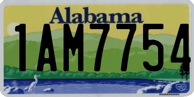 AL license plate 1AM7754