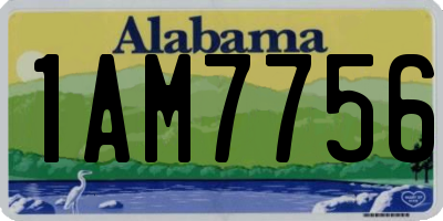 AL license plate 1AM7756