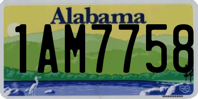 AL license plate 1AM7758