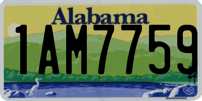 AL license plate 1AM7759