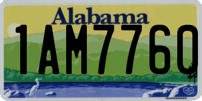 AL license plate 1AM7760