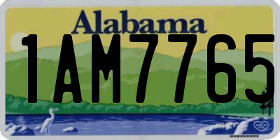 AL license plate 1AM7765
