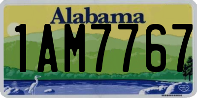 AL license plate 1AM7767