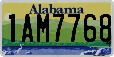 AL license plate 1AM7768
