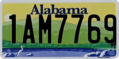 AL license plate 1AM7769