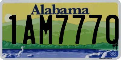 AL license plate 1AM7770
