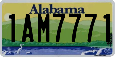AL license plate 1AM7771