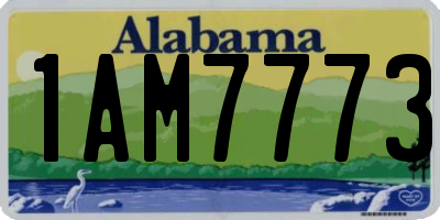 AL license plate 1AM7773