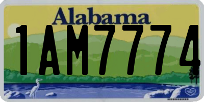 AL license plate 1AM7774