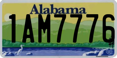 AL license plate 1AM7776