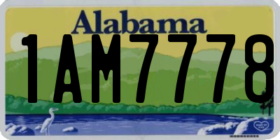 AL license plate 1AM7778