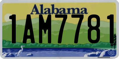 AL license plate 1AM7781