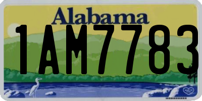 AL license plate 1AM7783