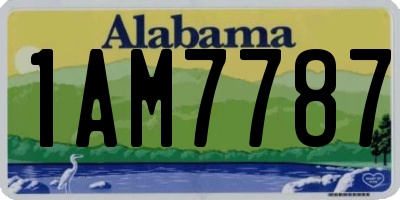AL license plate 1AM7787