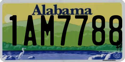 AL license plate 1AM7788