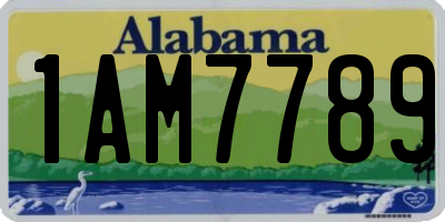 AL license plate 1AM7789
