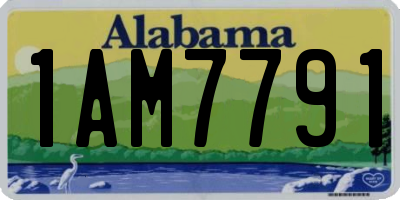 AL license plate 1AM7791