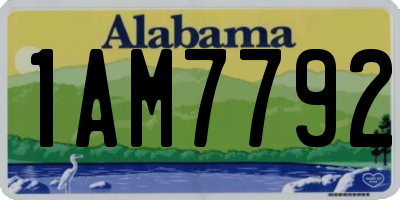 AL license plate 1AM7792