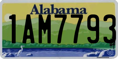 AL license plate 1AM7793
