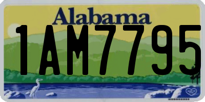 AL license plate 1AM7795