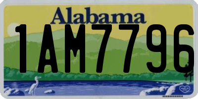 AL license plate 1AM7796