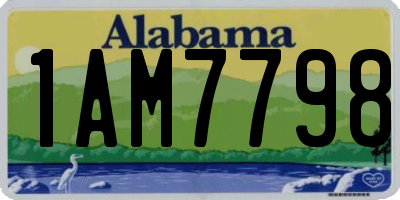 AL license plate 1AM7798