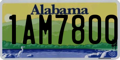 AL license plate 1AM7800