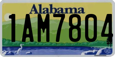 AL license plate 1AM7804