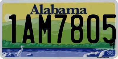 AL license plate 1AM7805