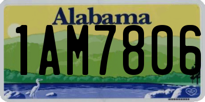 AL license plate 1AM7806
