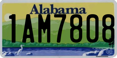 AL license plate 1AM7808