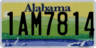 AL license plate 1AM7814