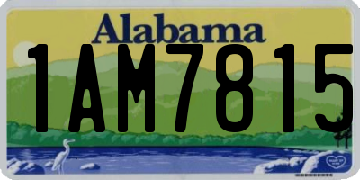 AL license plate 1AM7815