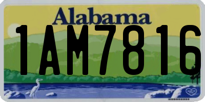 AL license plate 1AM7816