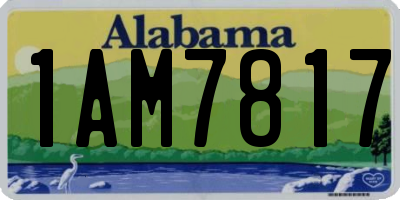AL license plate 1AM7817