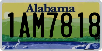AL license plate 1AM7818