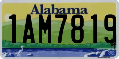 AL license plate 1AM7819