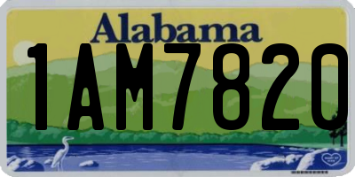AL license plate 1AM7820