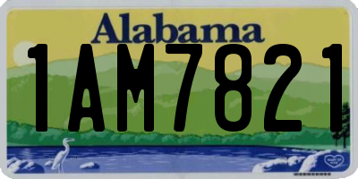 AL license plate 1AM7821